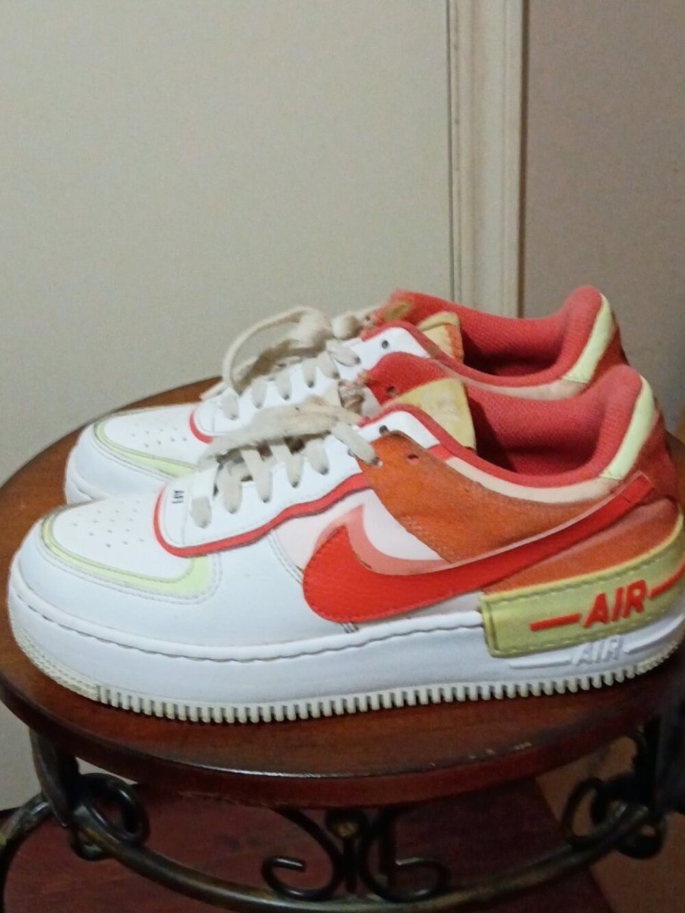 Nike Air Force 1 Shadow White Magic Ember Shoes CI0919-110 Women's Size 8.5 - Picture 9 of 13